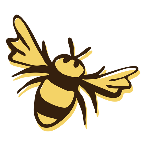 Biene fliegende Hand gezeichnet PNG-Design