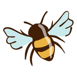 Abeja destaca dibujado a mano Diseño PNG