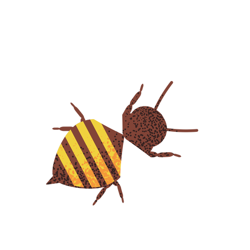 Ilustración de abeja con textura Diseño PNG