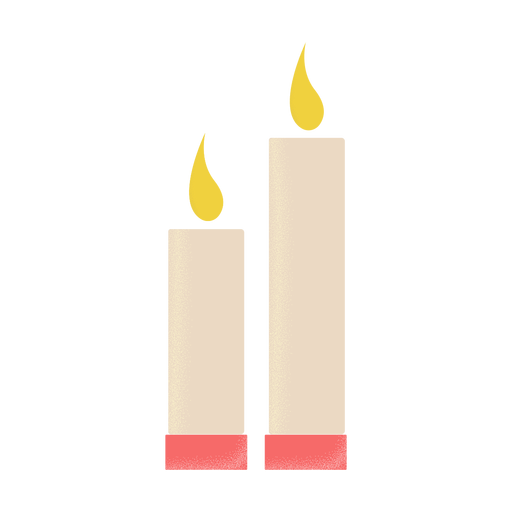 Icono de ilustraci?n de velas plana Diseño PNG