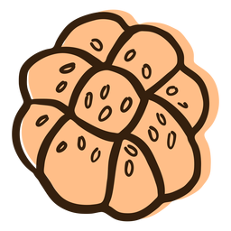 Dibujado a mano pan jalá Diseño PNG