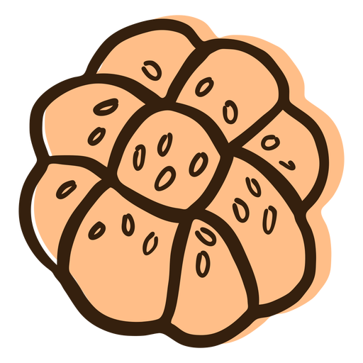 Challa-Brot Hand gezeichnet PNG-Design