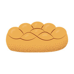Ilustração texturizada de pão chalá Desenho PNG