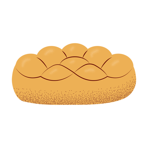 Ilustración de pan jalá con textura Diseño PNG