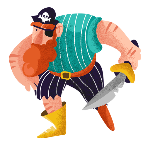 Bunter Piratencharakter PNG-Design