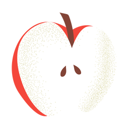 Cortar la ilustración de manzana con textura
