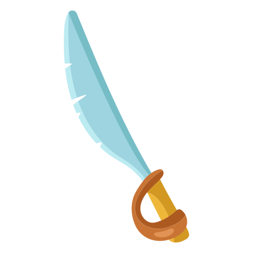 Cutlass sword icon flat