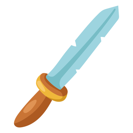 Dagger sword icon flat PNG Design