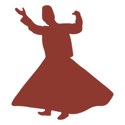 Silhueta de dançarina dervixe turca Desenho PNG