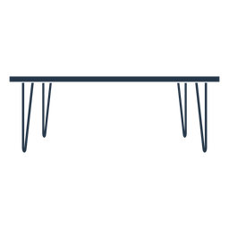 Estêncil de perfil de mesa de jantar Desenho PNG