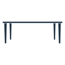 Dining table silhouette profile Transparent PNG