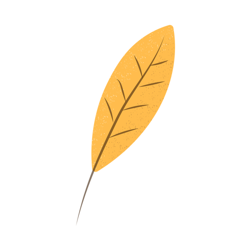 Elongated leaf brown textured illustration PNG Design