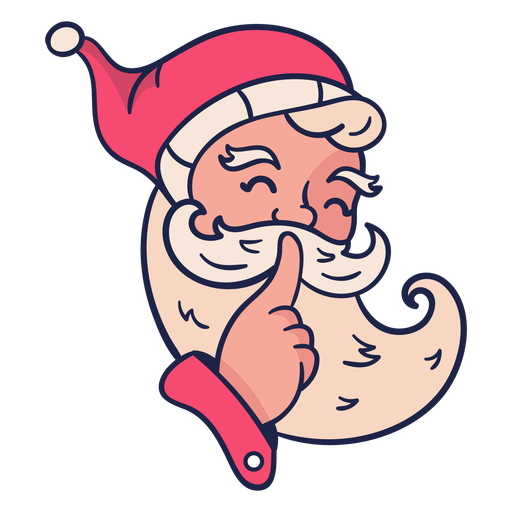 Dedo para calar a cabe?a do papai noel vintage Desenho PNG