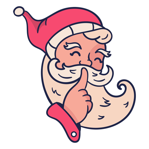 Download Finger Shush Vintage Santa Head Transparent Png Svg Vector File