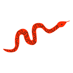 Serpiente roja plana