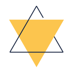 Ilustración de estrella david triángulo geométrico Transparent PNG