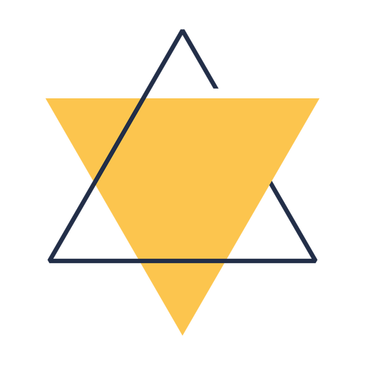 Geometrische Dreieckstern-David-Illustration PNG-Design