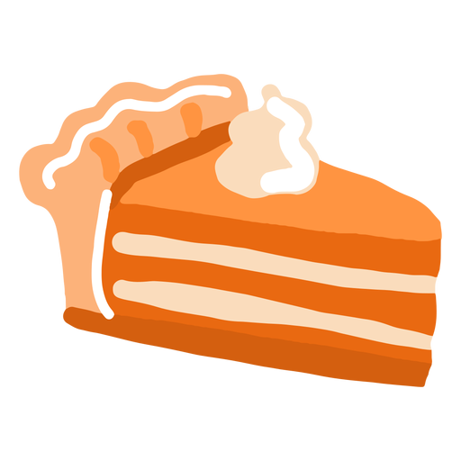 Glossy pumpkin pie piece