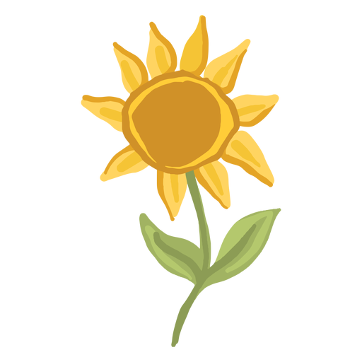 Glossy sunflower illustration PNG Design