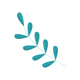 Ilustração texturizada do ramo do beiral verde