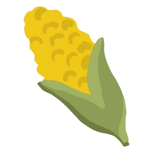 Mazorca de maíz brillante dibujado a mano Diseño PNG