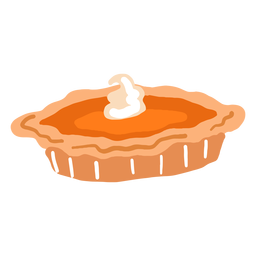 Pastel de calabaza brillante dibujado a mano Diseño PNG