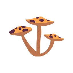 Cogumelo desenhado à mão com textura Desenho PNG