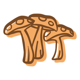 Cogumelos desenhados à mão Desenho PNG