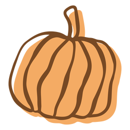 Hand drawn stroke pumpkin PNG Design