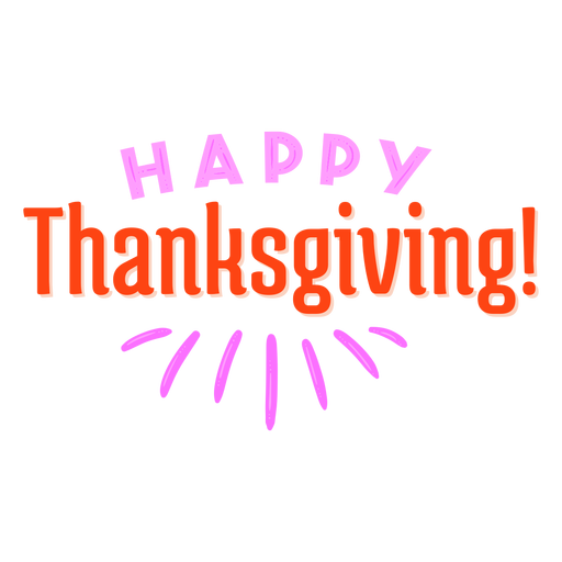 Happy thanksgiving lettering PNG Design