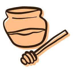 Frasco de mel desenhado à mão Desenho PNG