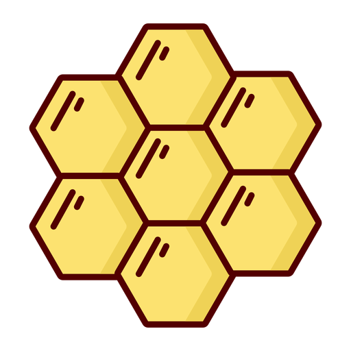 Ilustração do ícone plana de favo de mel Desenho PNG