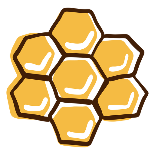 Honeycomb destaca desenhado ? m?o Desenho PNG