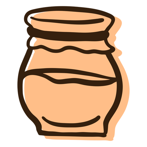 Jam jar hand drawn