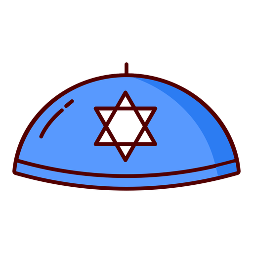 Kippah jewish hat blue illustration - Transparent PNG & SVG vector file