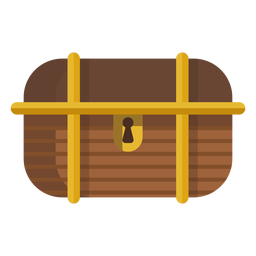 Ilustração de caixa de tesouro trancada Desenho PNG