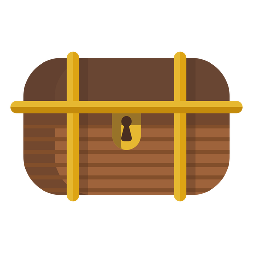 Locked treasure box illustration PNG Design