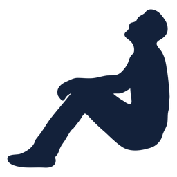 Silhueta masculina rezando inclinada para trás Desenho PNG