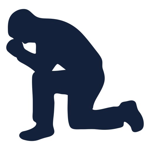 Man praying silhouette PNG Design