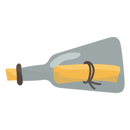 Message in a bottle sideway icon PNG Design