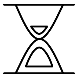 Minimalistischer Sanduhrhub PNG-Design