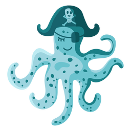 Octopus Piratenhut Augenklappe PNG-Design