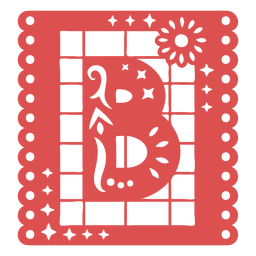 Papel Picado Capital Letter B PNG & SVG Design For T-Shirts