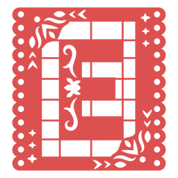 Papel picado letra maiúscula e Desenho PNG