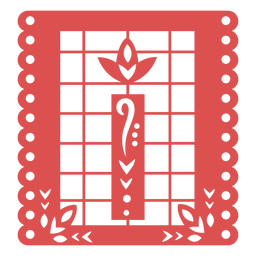 Papel Picado Großbuchstabe i PNG-Design