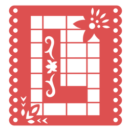Papel Picado Großbuchstabe l PNG-Design