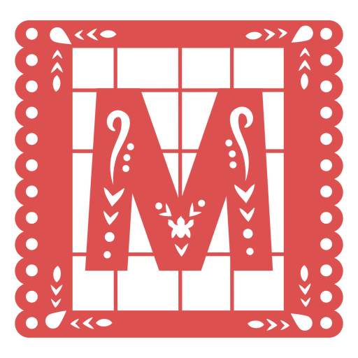 Download Papel picado capital letter m - Transparent PNG & SVG ...