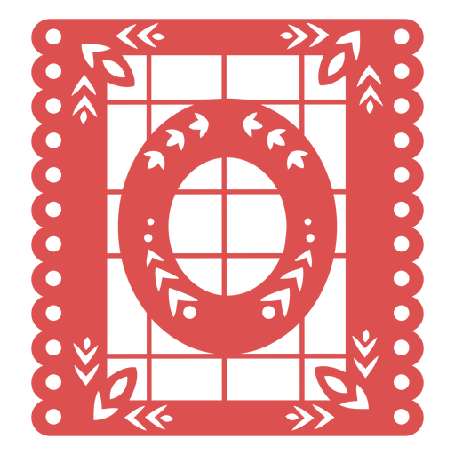 Papel Picado Nummer 0 PNG-Design