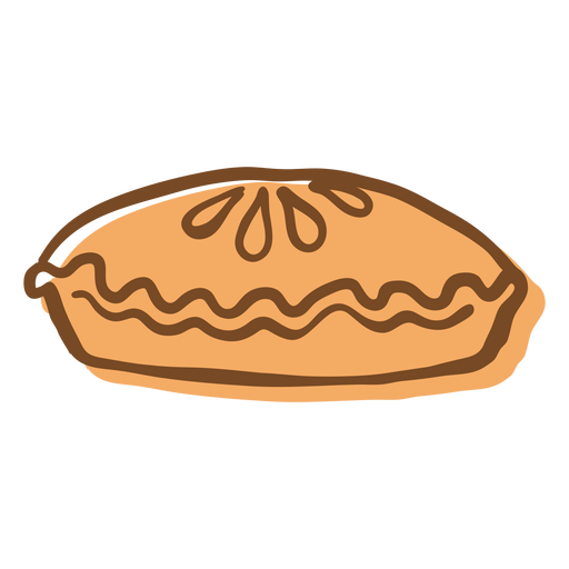 Torte Hand gezeichneten Strich PNG-Design