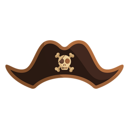 Icono de sombrero de calavera de capitán pirata Diseño PNG